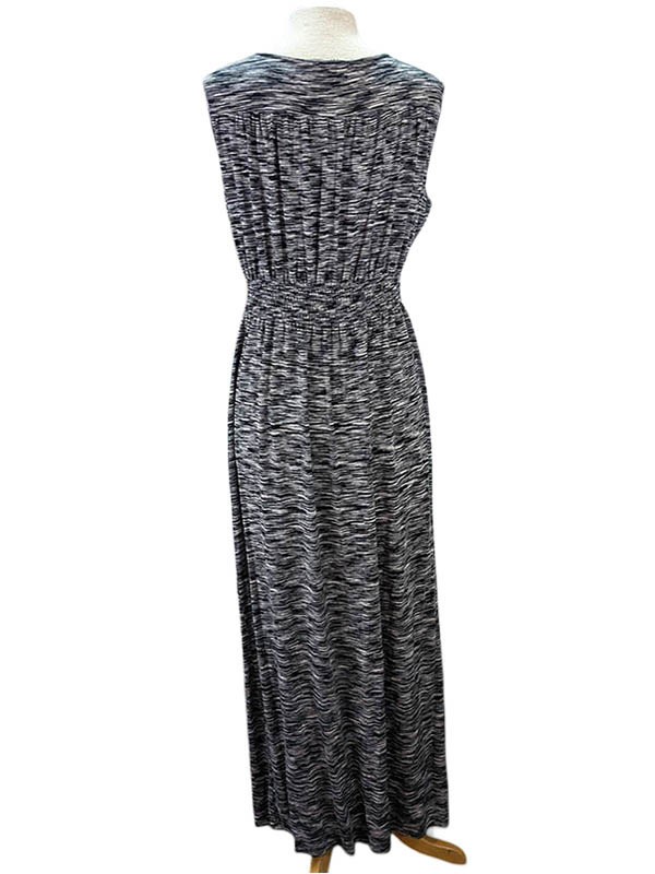 Spense Maxi Sundress Womens XL Black Boho Chic Resort Contemporary Modest Casual