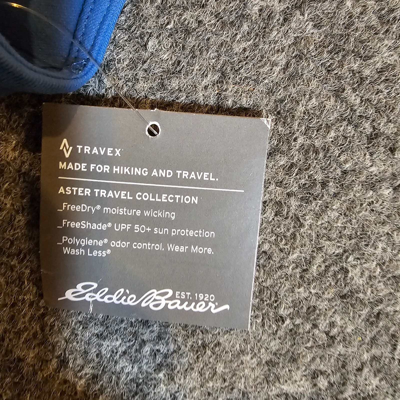 Eddie Bauer Dress Womens Large Blue Travex Fitted Sleeveless Stretch Casual Basi