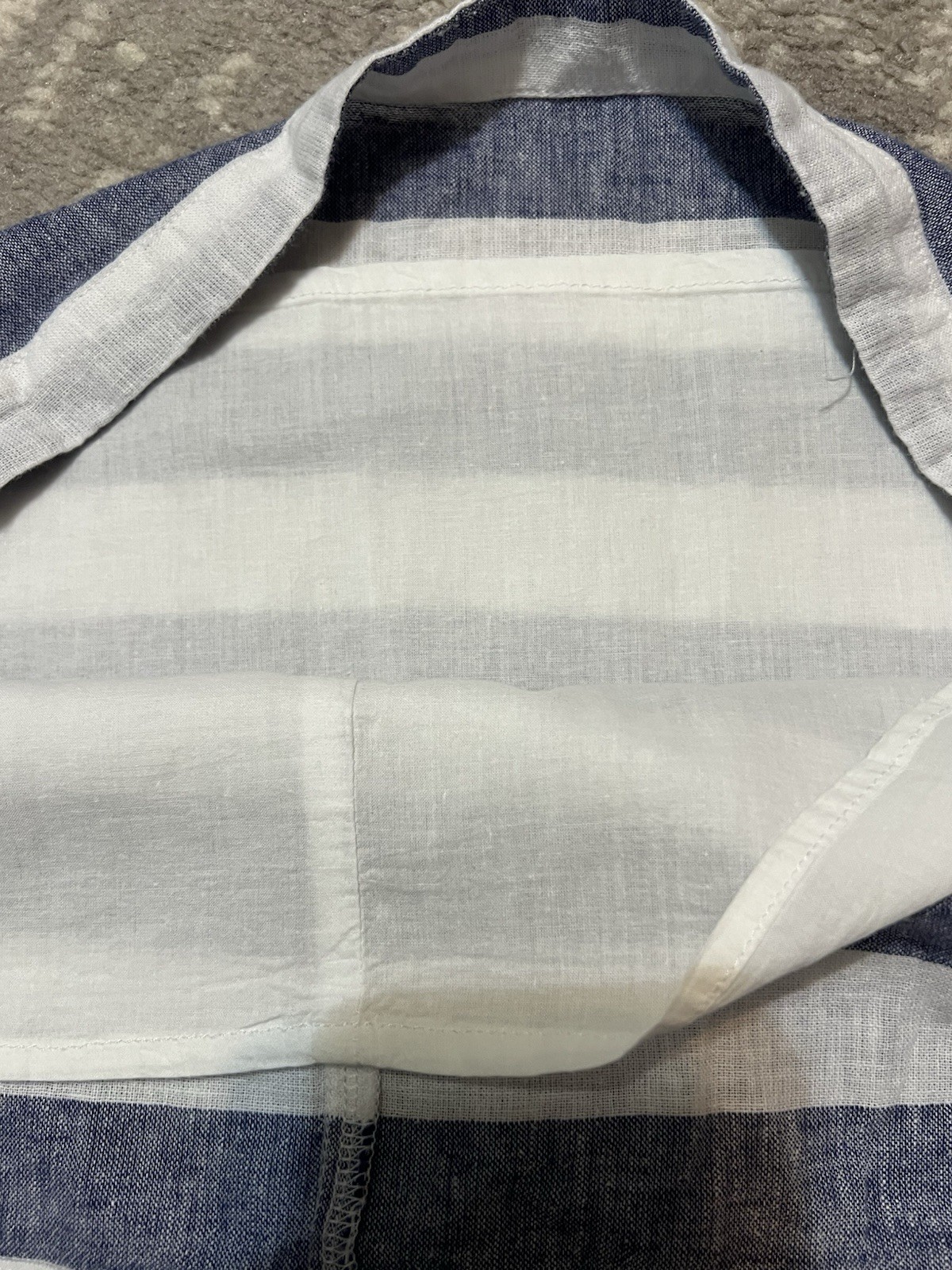 Beach Lunch Lounge Blue Striped Linen Dress Size S Shift Sleeveless Lined