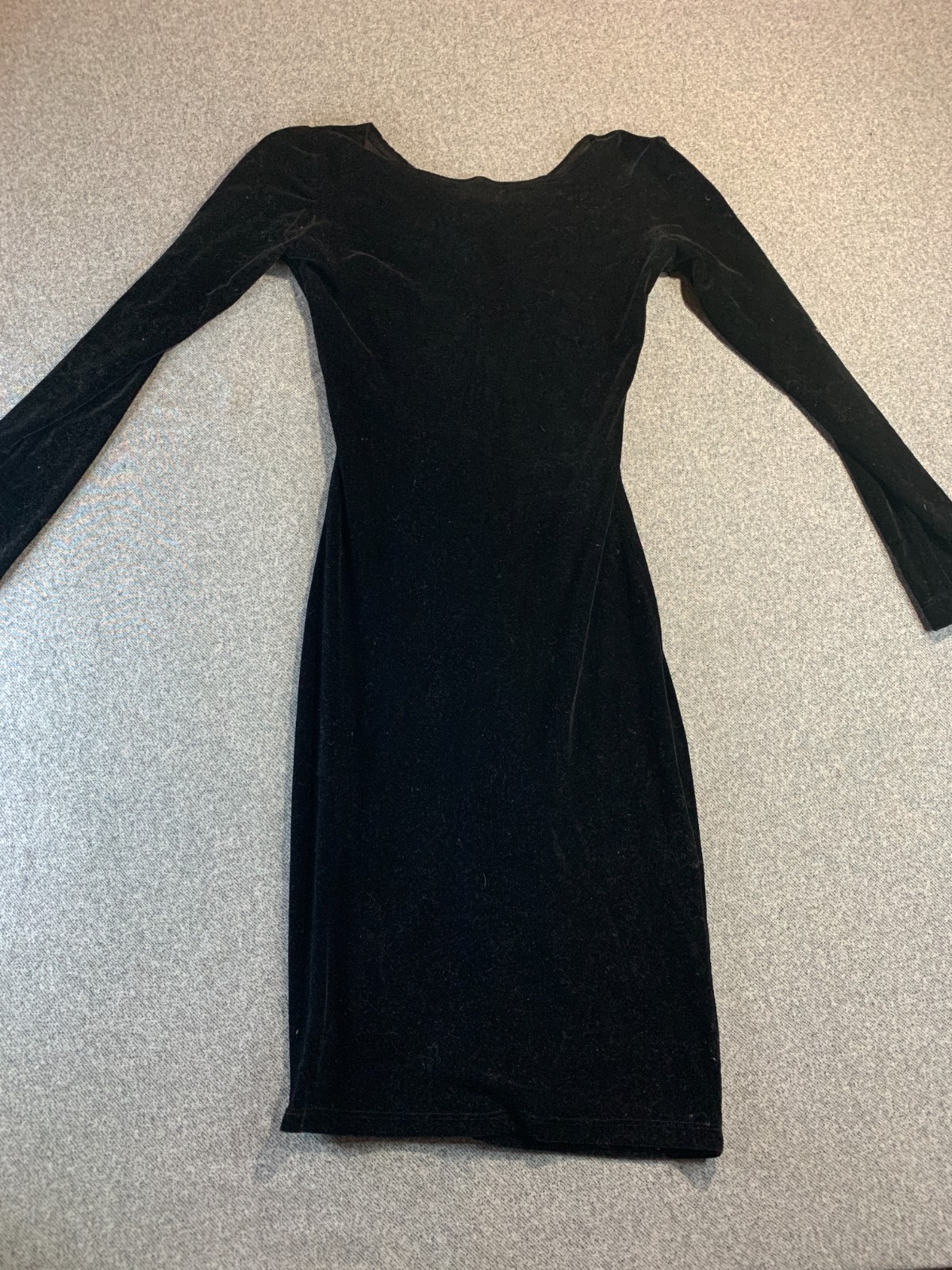 Faustini Dress Womens Black Velvet Long Sleeve Sheath Romantic Party Boho Chic