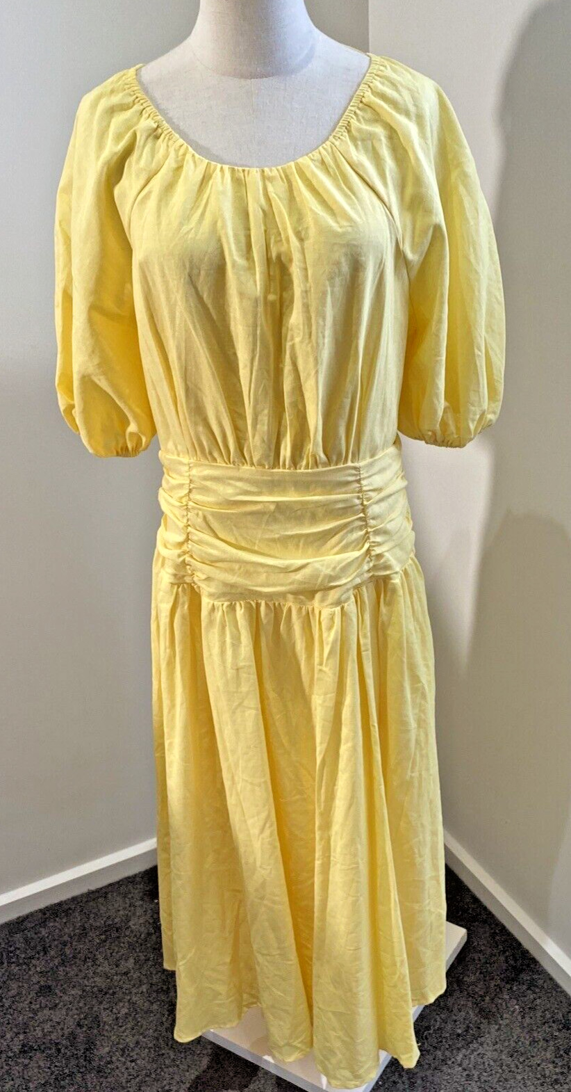 All About May – Maxton Midi Dress – Yellow – Size 14 BNWT (from Gingham & Heels)