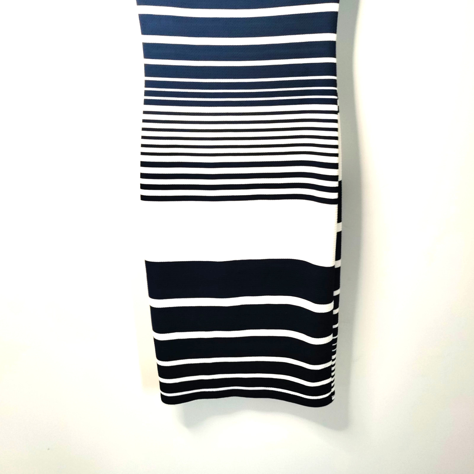 Bodycon Stretch NAVY Striped Nautical Tropical Resort Party Wedding Sexy Dress M