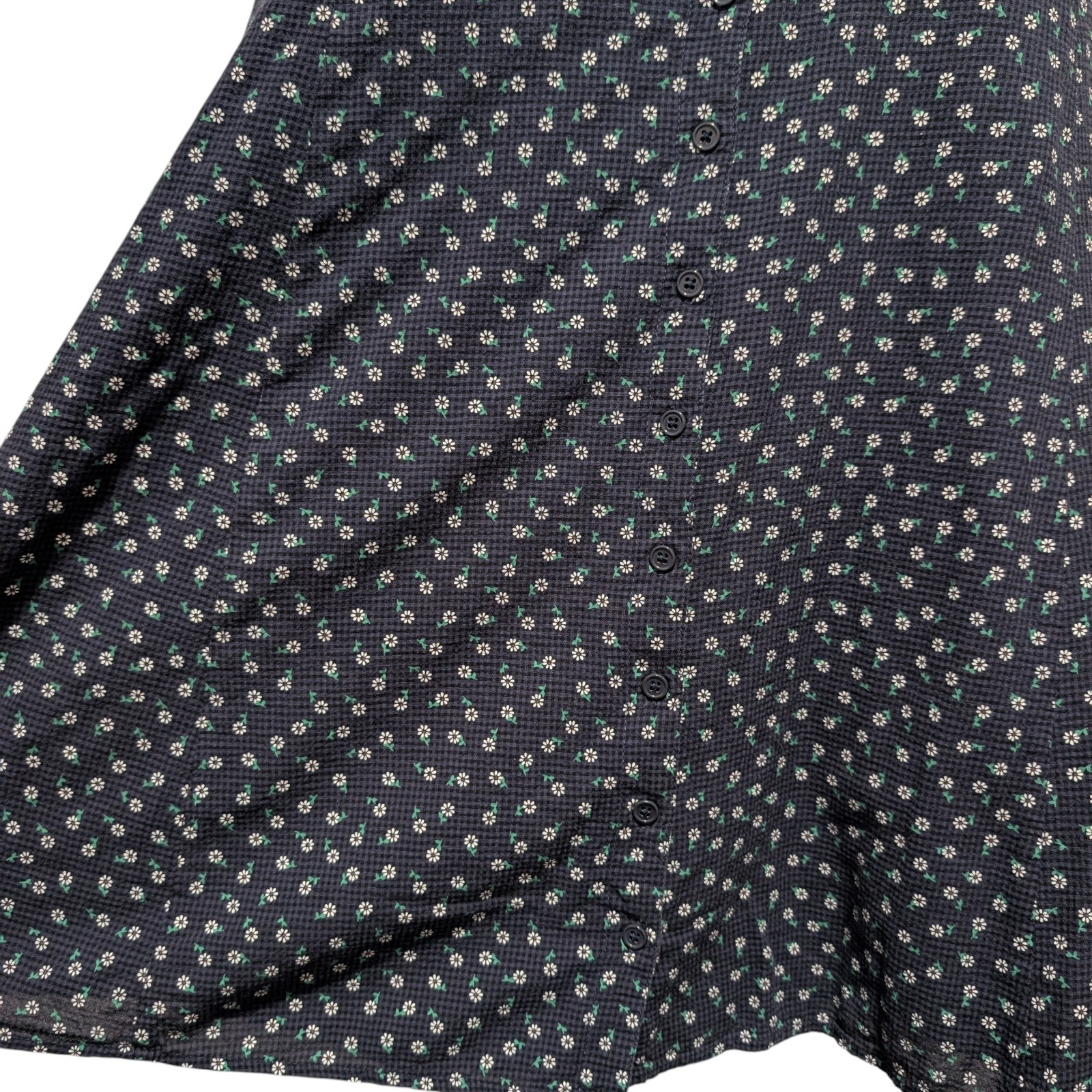 Modcloth Womens Plus Size 26 Blue Daisy Printed Sleeveless Back Tie Tent Dress