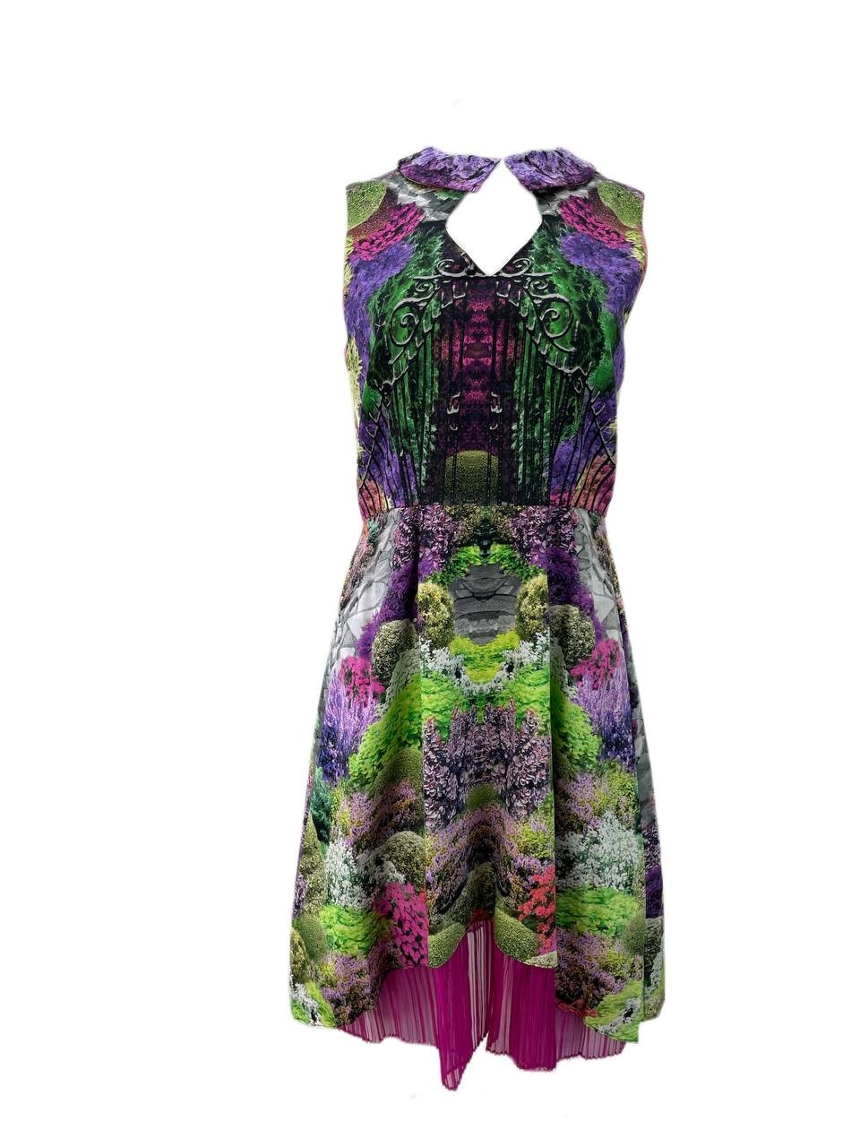 EMERSON Women’s Purple Collared Round Neck Dress #7017 4 NWT