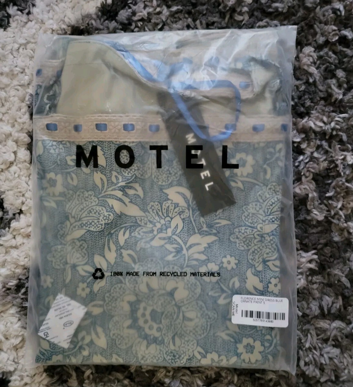 Motel Florence Mini Dress Floral Ornate Sz 6