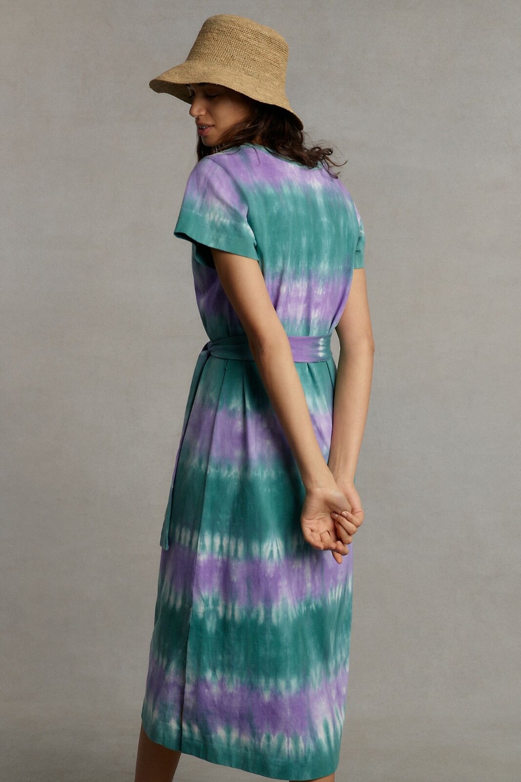 New Anthropologie WHIT TWO Striped Tie-Dye Maxi Dress size XS MSRP: $188