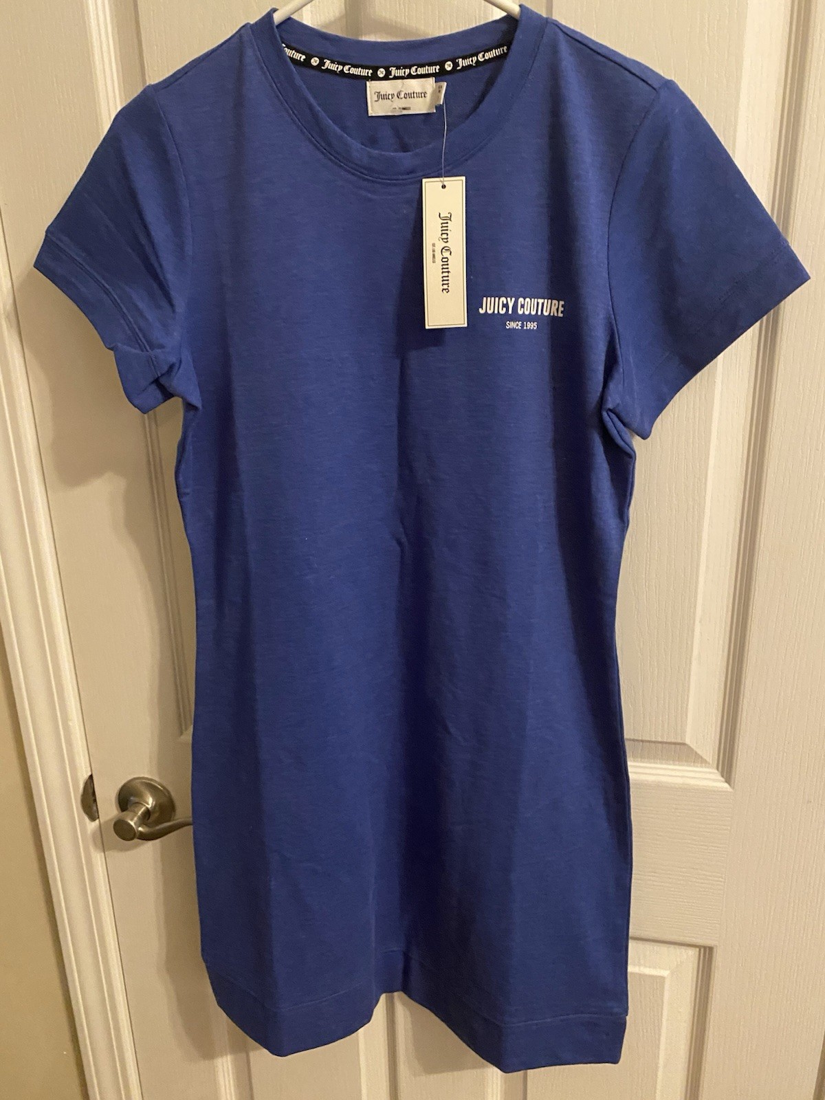 New Juicy Couture Womens Medium Lounge Blue Tshirt Dress Y2K