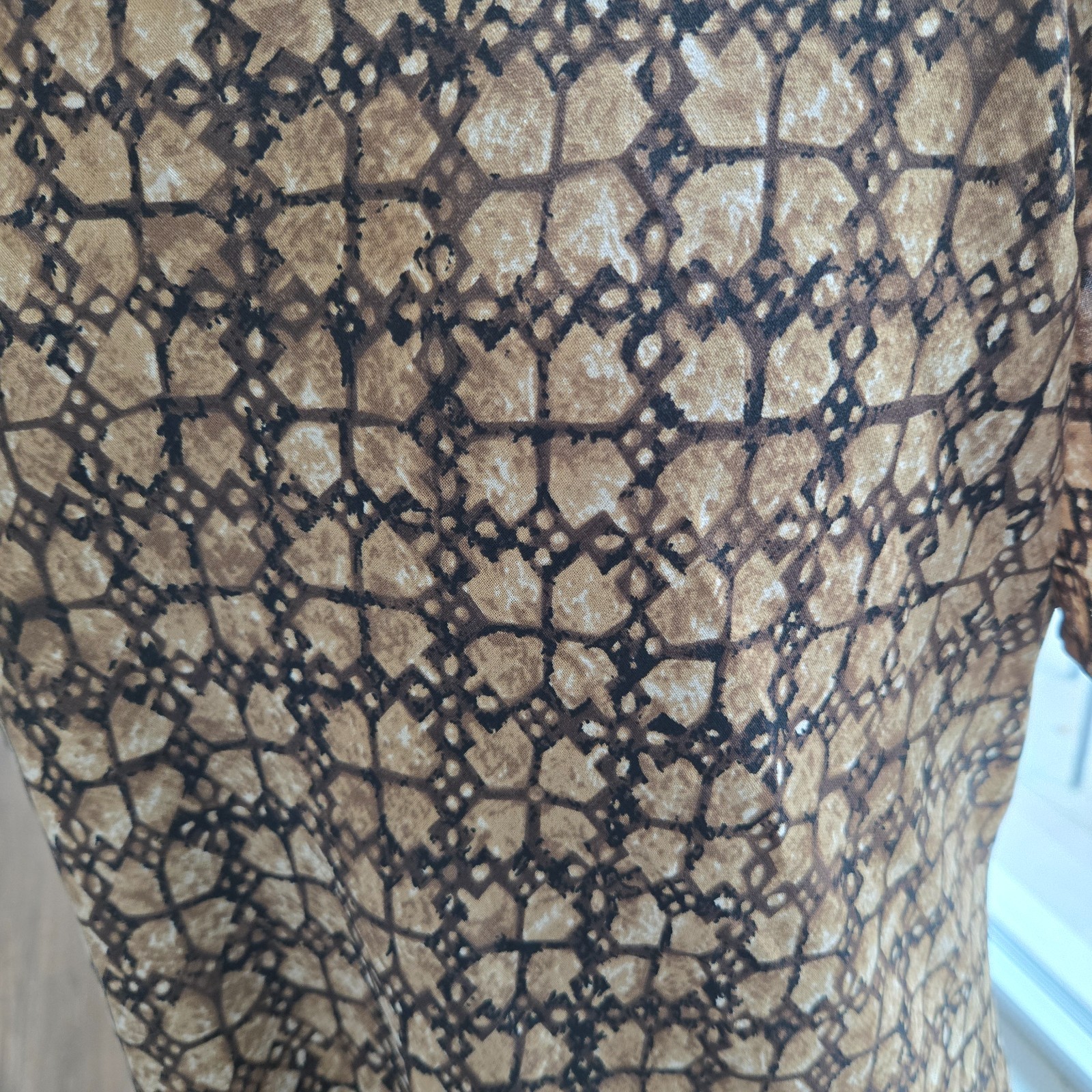 Saint Tropez Womens Maxi Dress Brown and Black Size Medium