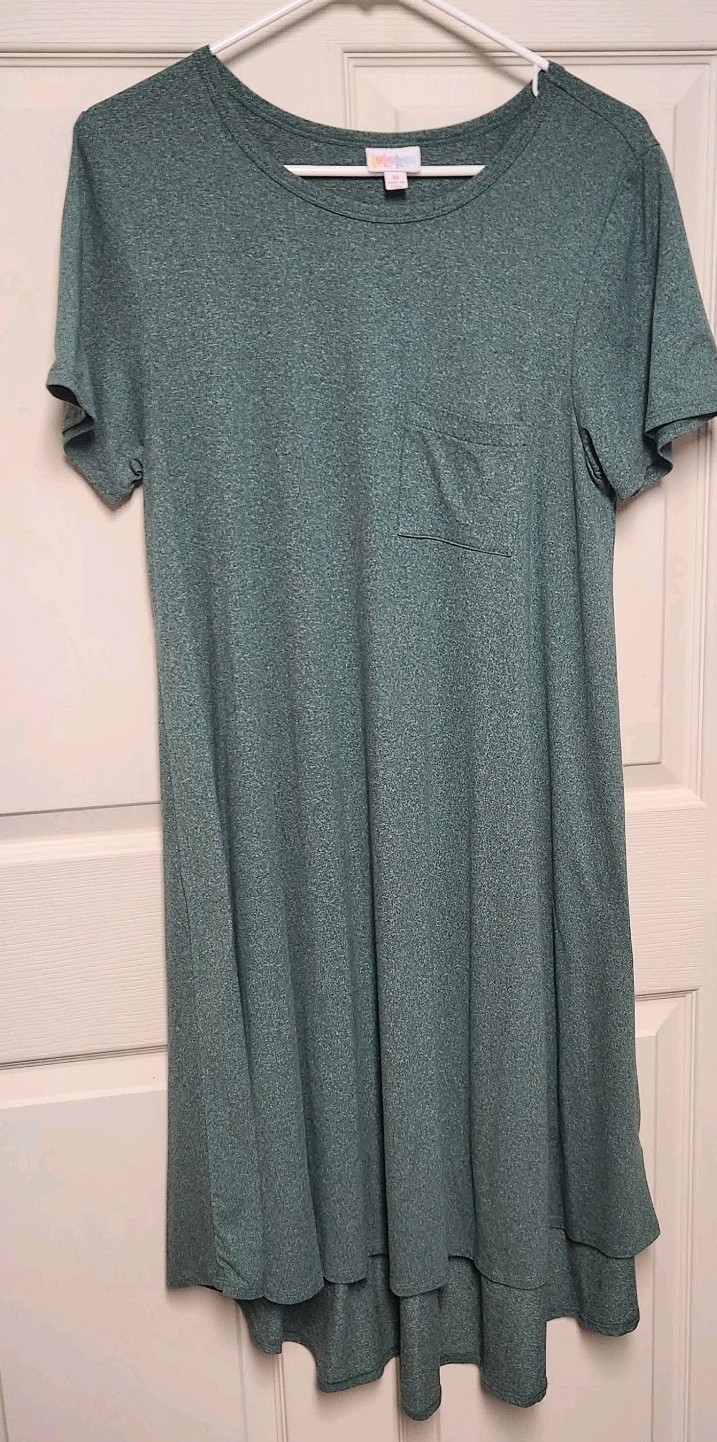 Lularoe Carly Green Dress With Front Pocket