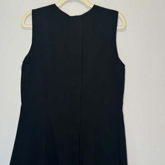 Cedric Charlier Black Asymmetrical Sleeveless Shift Dress Women’s USA 12 Italy