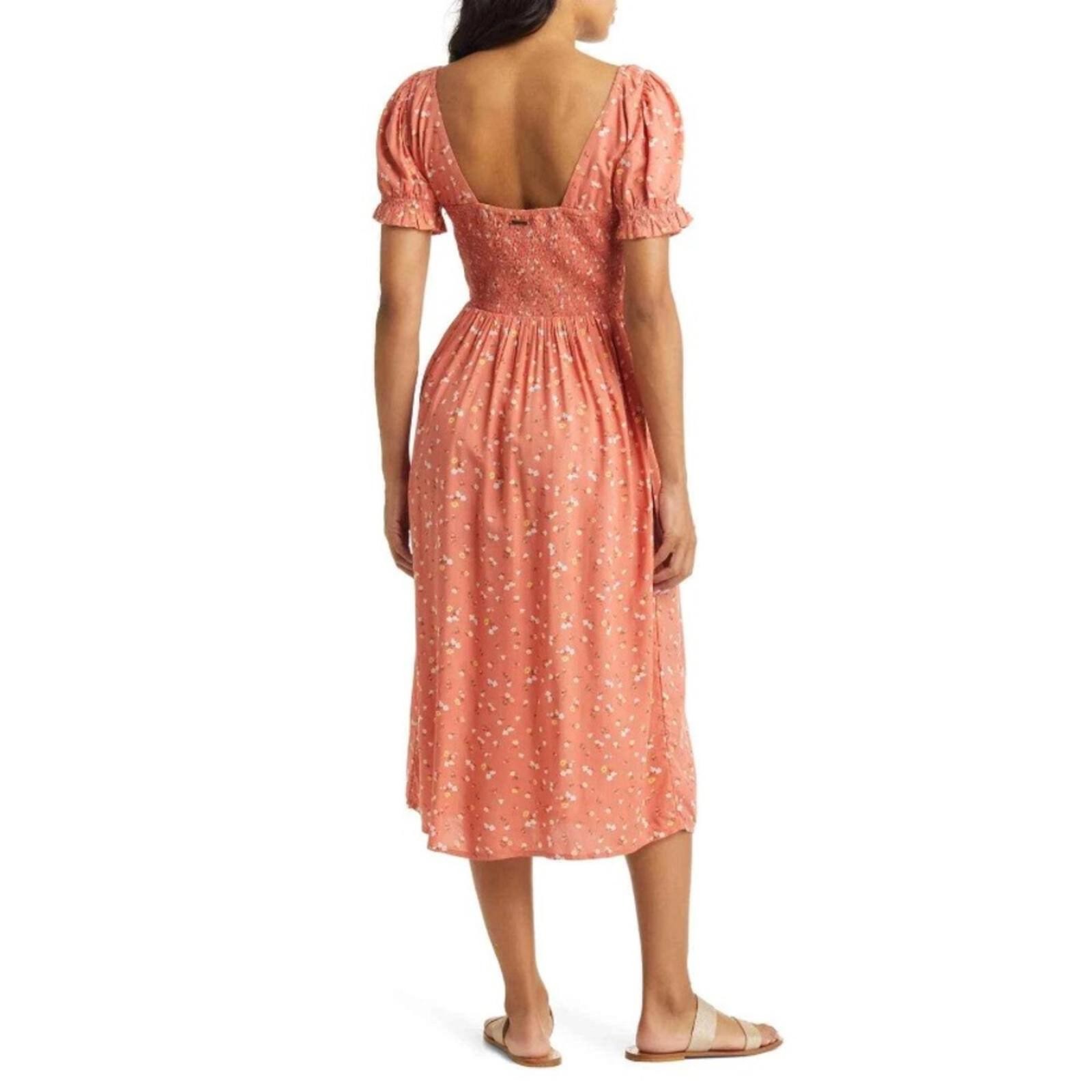 NWT Billabong Fell For You Floral Midi Dress In Terracotta Women’s Size XL
