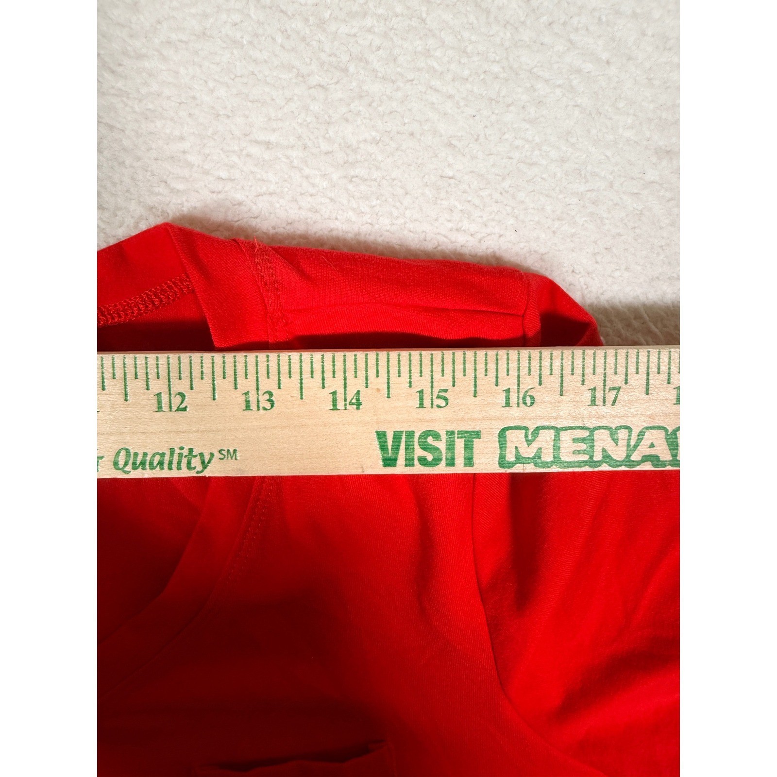 TravelSmith Red Supplex V-Neck T-Shirt Dress Womens XLP Stretch Travel Beach