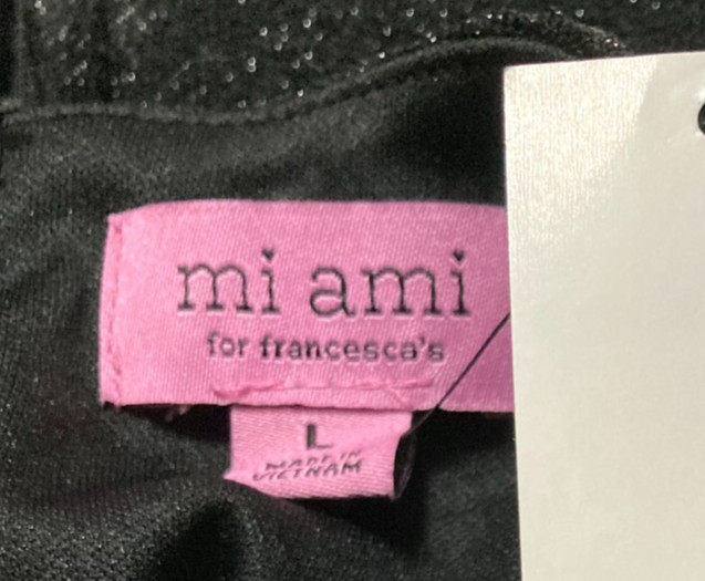 NWT $56 Francesca’s Women L Black Mini Dress Short Lined Cocktail Party Evening