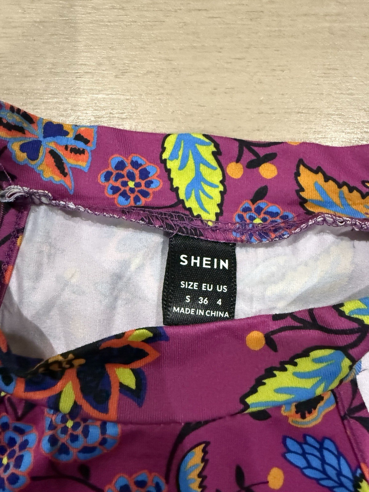 SHEIN Purple Multicolor Floral Halter Neck Sleeveless Long Maxi Dress S