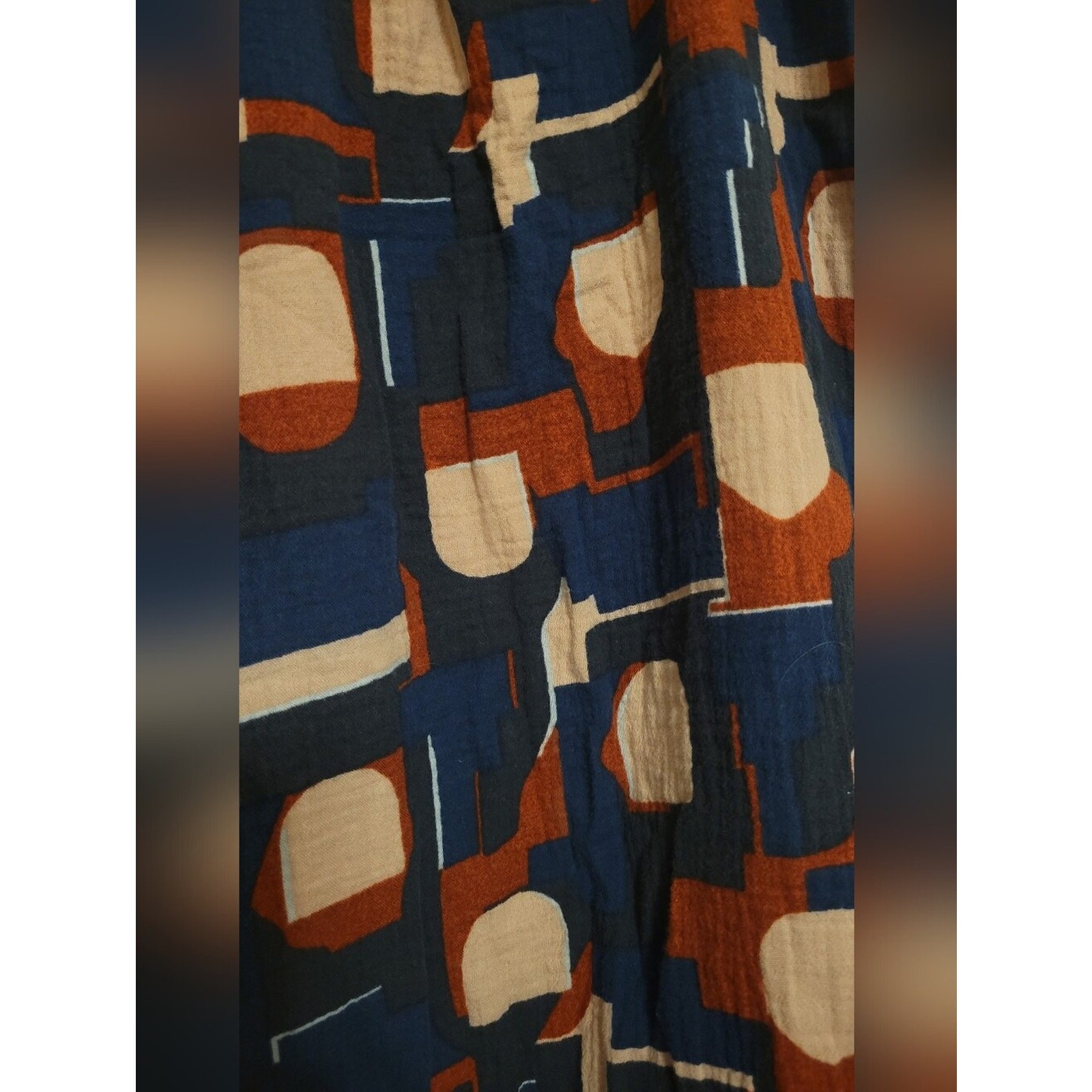 Madewell Geometric Print Tie Strap Mini Dress XXS 100% Cotton