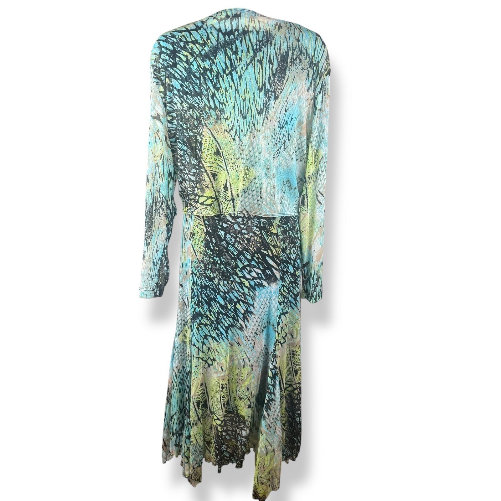 Picadilly Fashions Dress & Matching Jacket Size Large Abstract Artsy Boho Indie