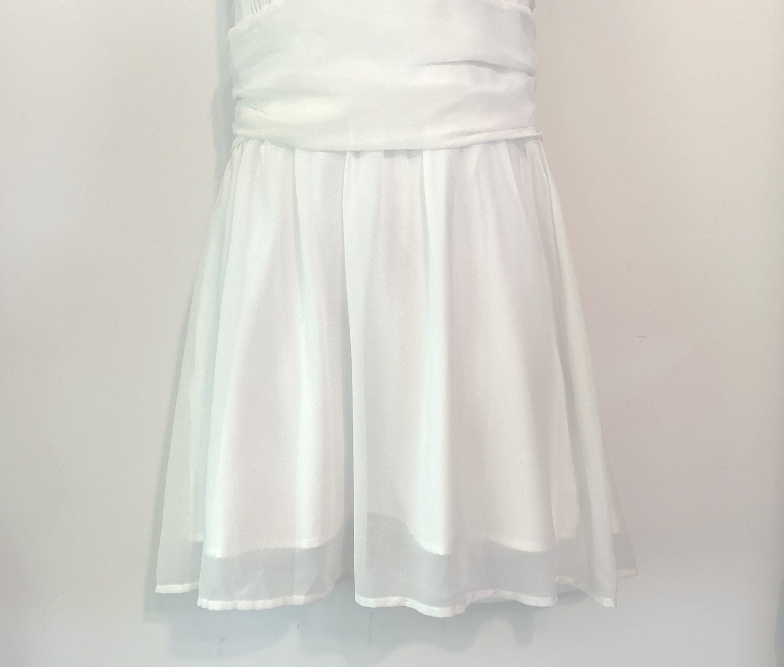 Princess Polly So Sweet White Mini Dress Chiffon Flutter Sleeve 8 Coquette Party
