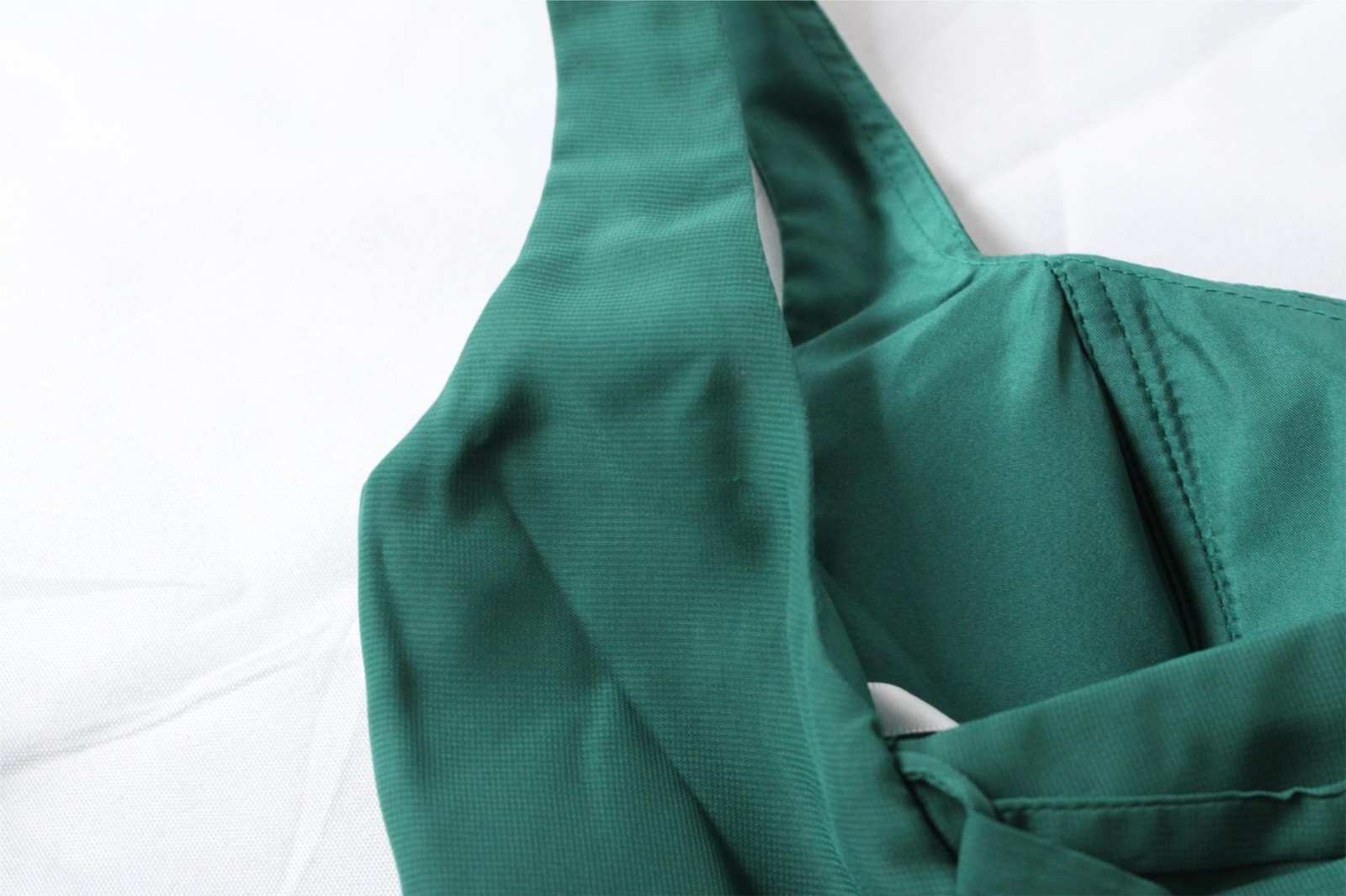 Ryanth Women’s Pleated Detail Solid Print Corset Back Dress NC3 Green Size 6