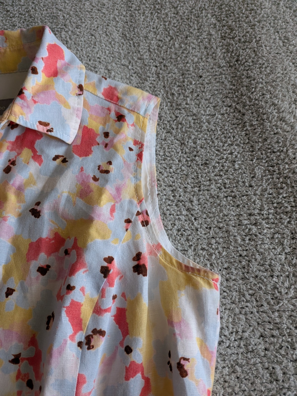 🌼B2G1🌼 Liz Claiborne Pastel Sleeveless Button-Front Mini Dress in Size 4P