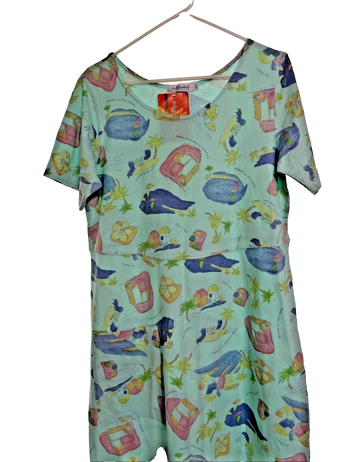 NEW Vintage Fresh Produce Womens Cotton Maxi Dress Island – Beach – Cruise LARGE