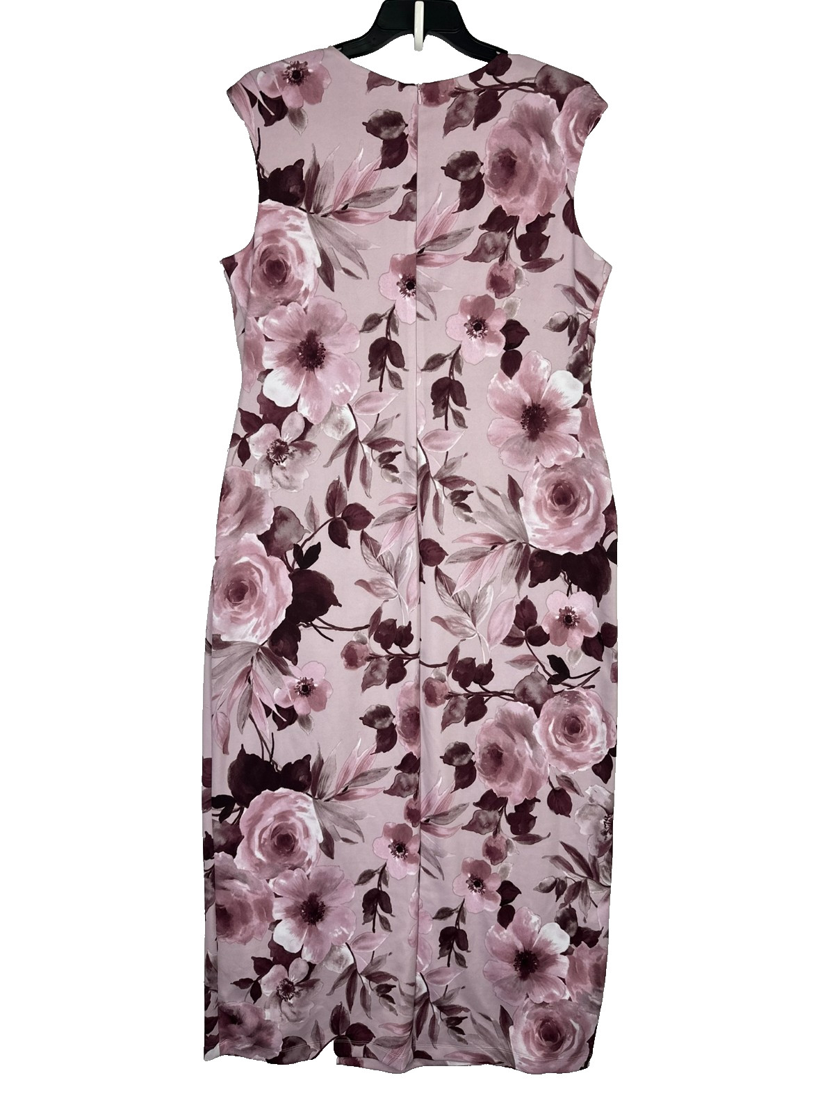 Connected Plus Size Gown 16W Mauve Rose Floral Embellished Slit NWT $119