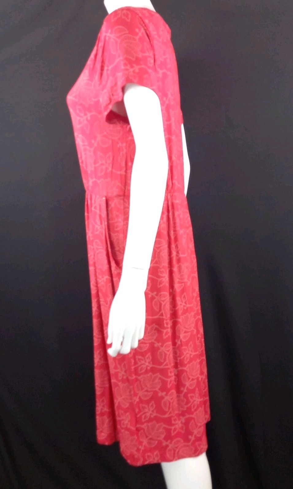 White Stuff Ladies Red Dress V Neck Lenzing EcoVero Summer UK 14 New With Tags