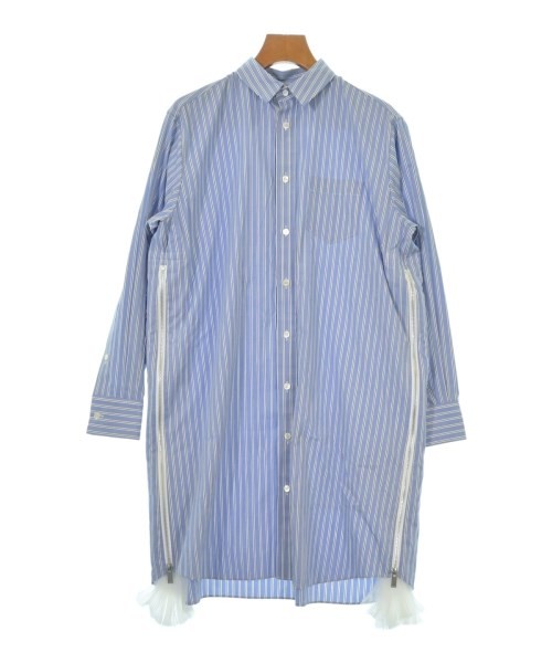 sacai Shirt Dresses BluexWhitexNavy(Stripe Pattern) 1(Approx. S) 2200704894013
