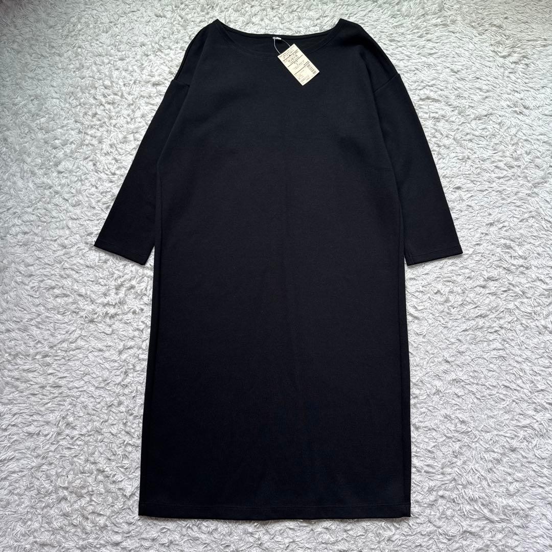 with Tags MUJI Organic Cotton Blend Double Knit Dress Black