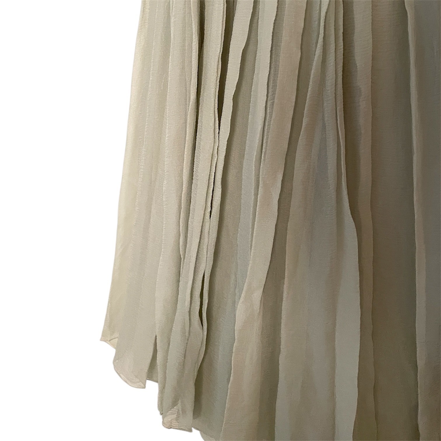 Rare Chloe Fall/Winter 2007 Frothy Pastel Green Embellished Pleated Silk Dress