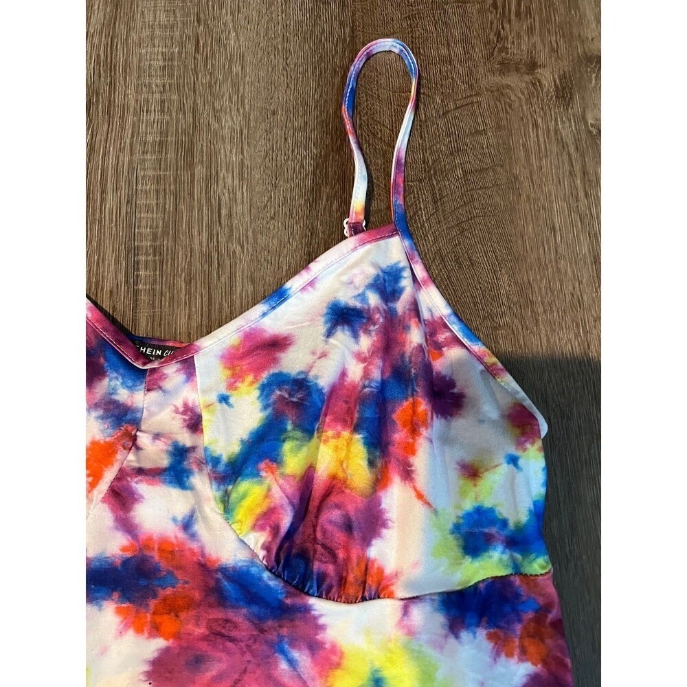 SHEIN Curve Tie dyed sundress with adjustable straps