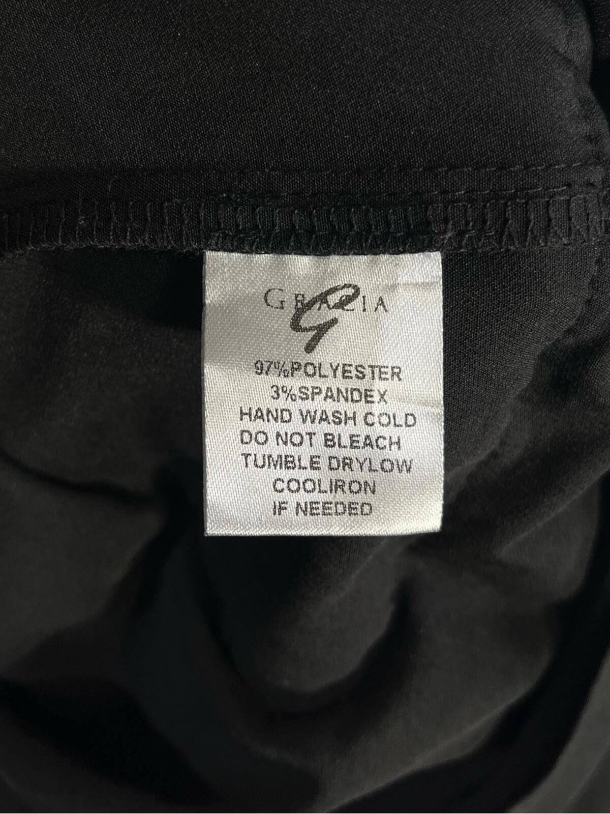 Gracia Black Asymmetrical Ruffle Hem Midi Length Dress Size Medium