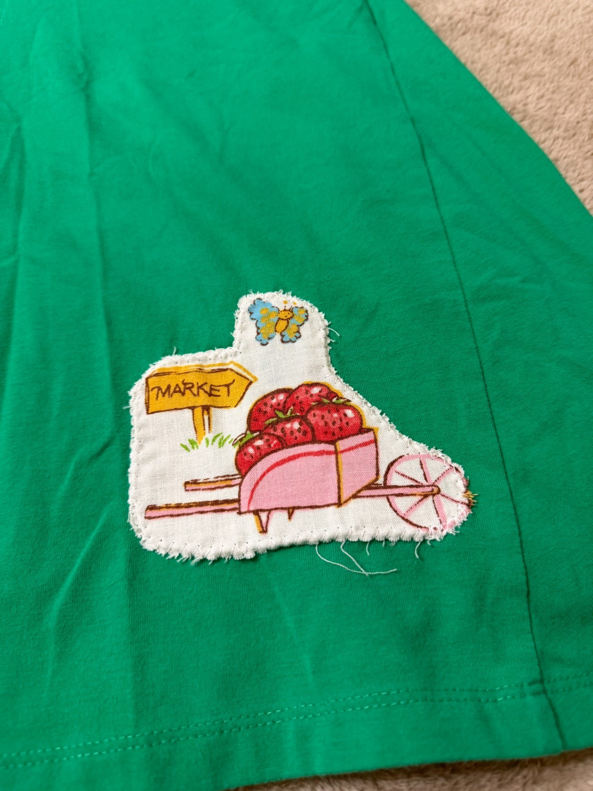 Strawberry Shortcake Upcycled Green Dress Women’s M – Velvet Familiar