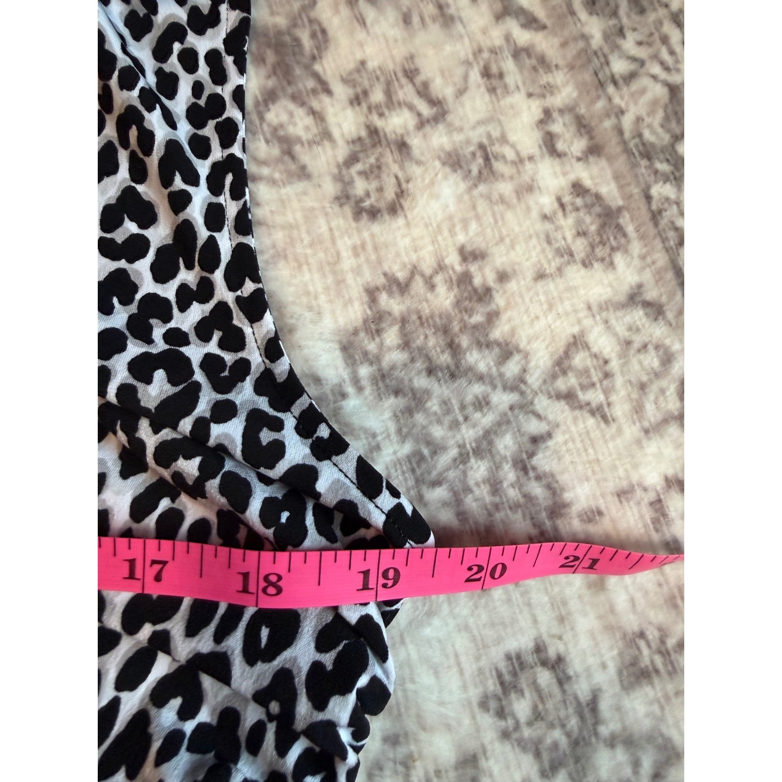 Michael Michael Kors Leopard Animal Print Ruched Sheath Dress Aluminum Large