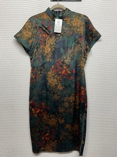 NWT Shanghai Story Oriental Chinese Midi Dress Cheongsam Retro Style Women XXL