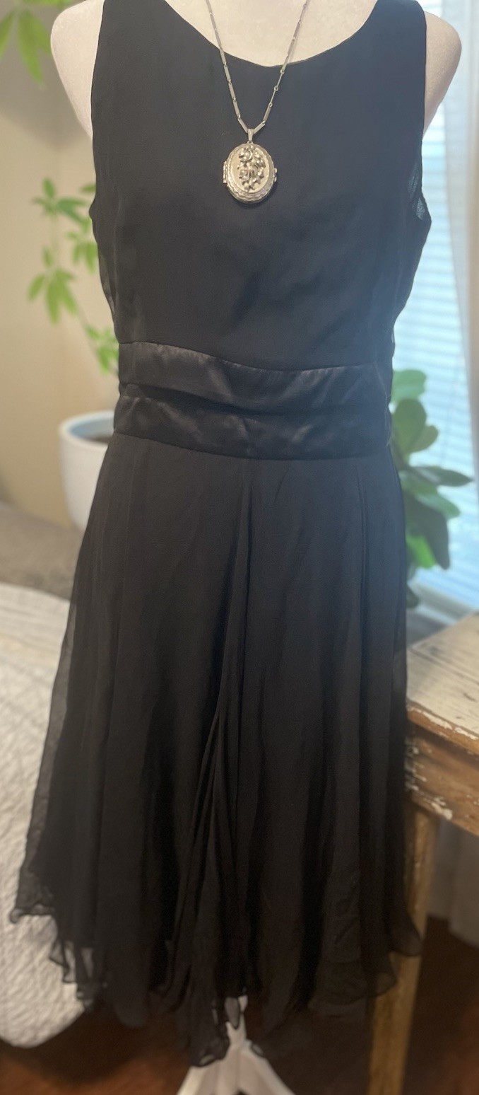 Vintage ICE Babydoll Dress Sz 4 Black Whimsigoth Y2K Dark Fairy Witchy 100% Silk