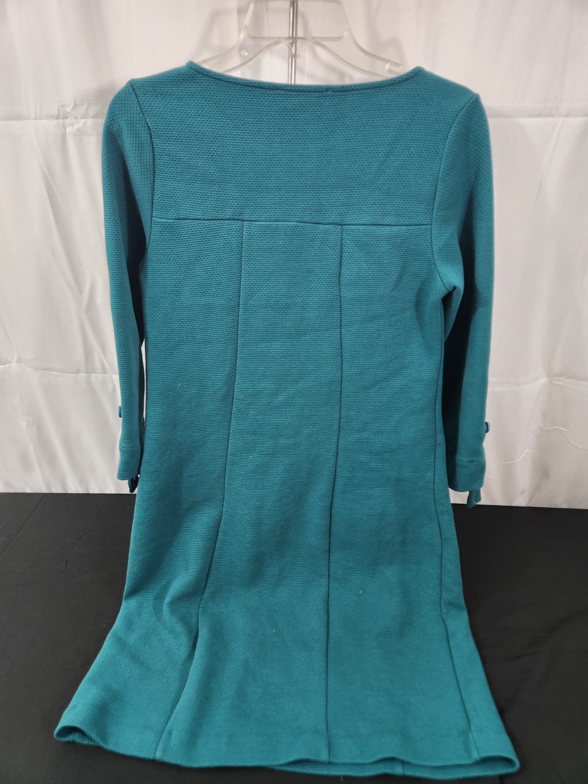 Womens Boden Notch Neck Jersey Midi Dress in a teal cotton blend ponte Size 8