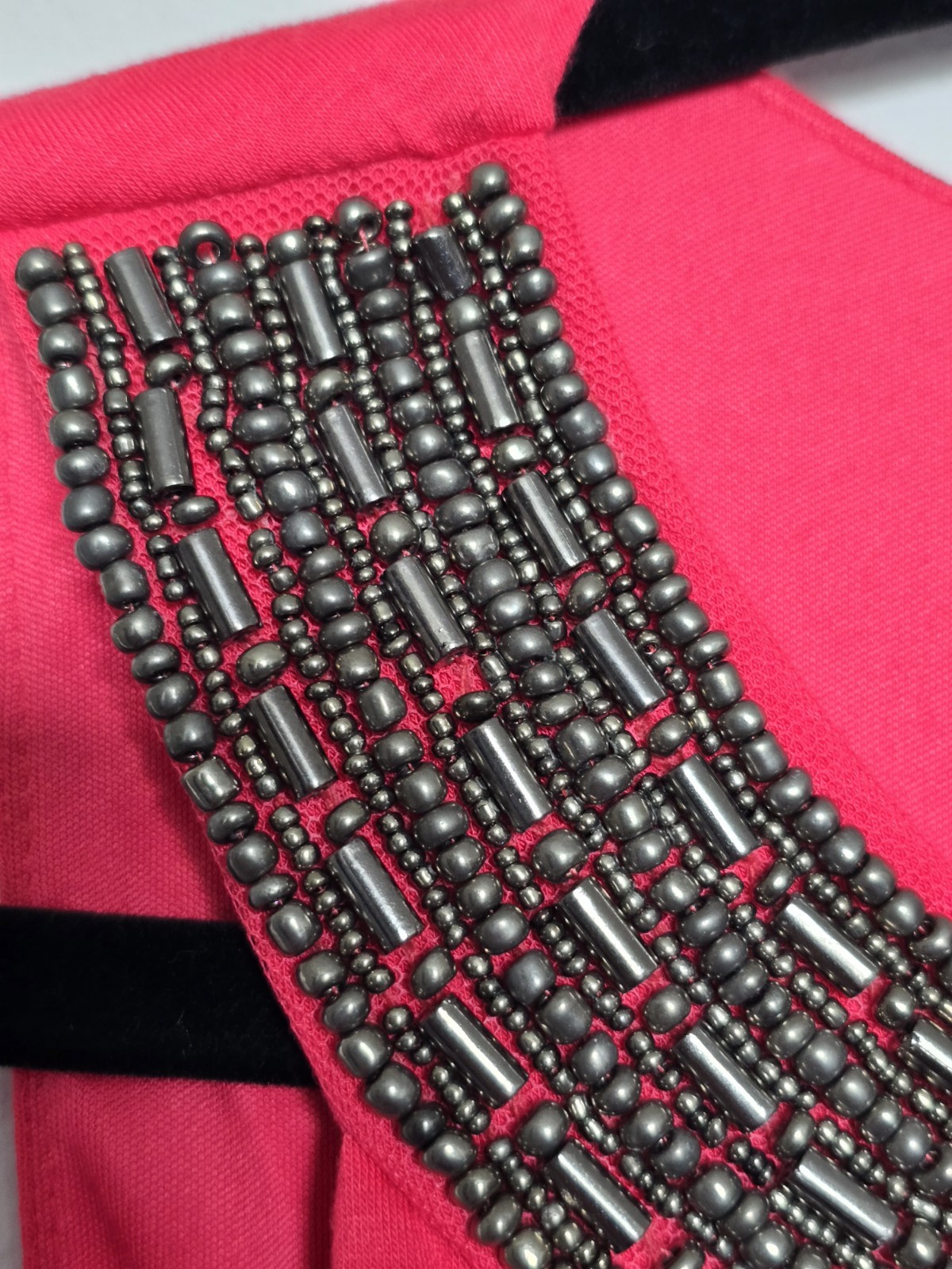 AGB Dress Women Long Sleeveless Shift Dress Size M/Pink/Metallic Beaded Design
