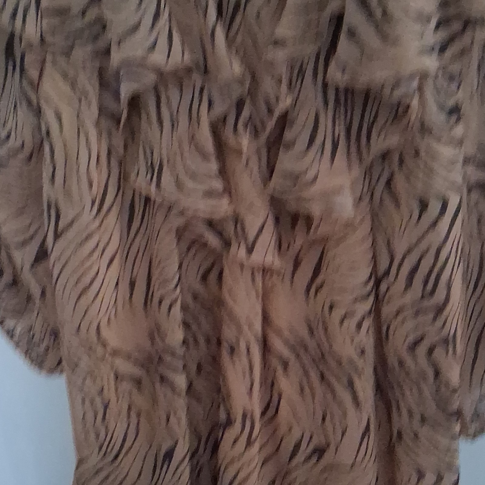 Entro Women’s Size S Tan/Black Zebra Animal Print Ruffle V-Neck Mini Dress Prepp