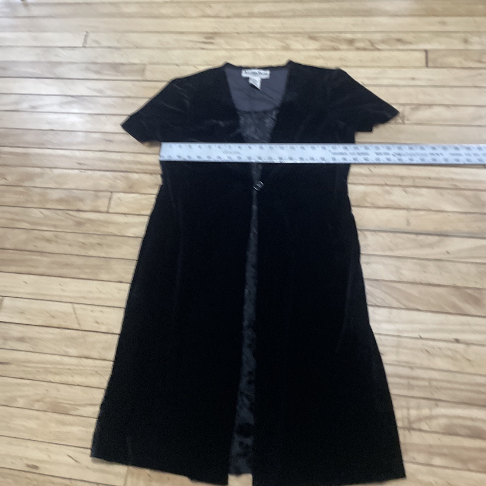 Another Thyme Dress Witchy Black Velvet women 14 Fairy WhimsyGoth vtg 90s Velour