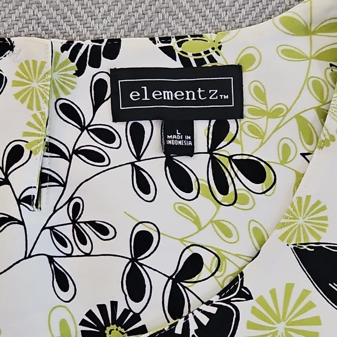 Elementz Casual Shift Dress Size Large Spring Summer Floral Sleeveless Stretch