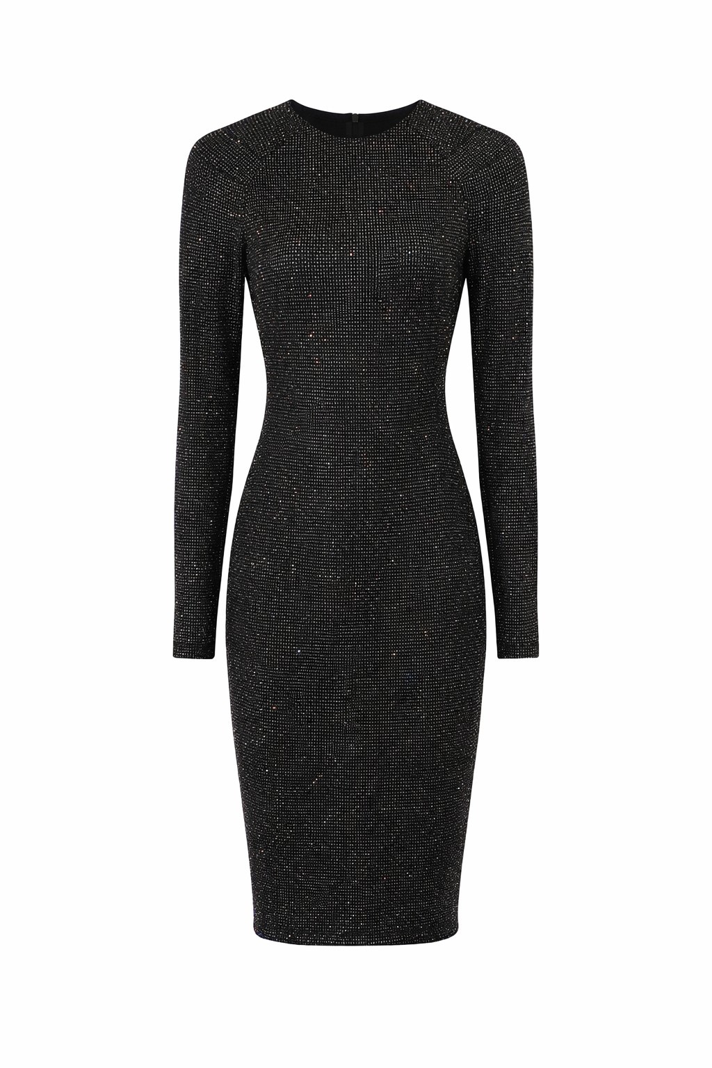 Opening Ceremony Black Glitter Dress XS Extra Small Bodycon Sparkle Long Sleeve