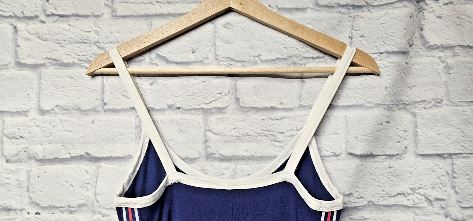EXPRESS XS NAVY BLUE PINK WHITE SIDE RIBBON STRIPE VARSITY BODYCON TANK DRESS