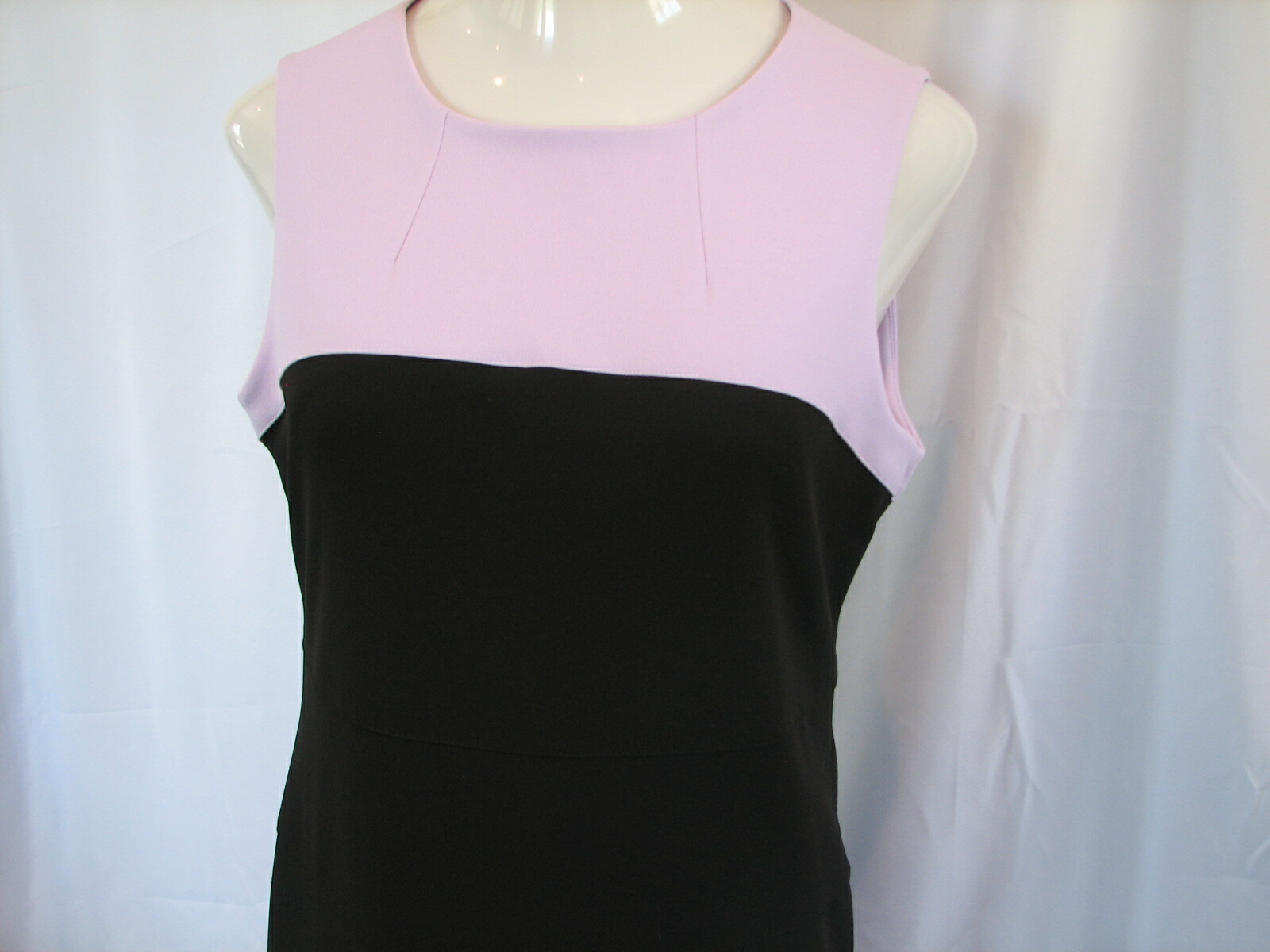 Shift Sheath Dress Tommy Hilfiger Color Block Scuba Crepe Lavender Black 8