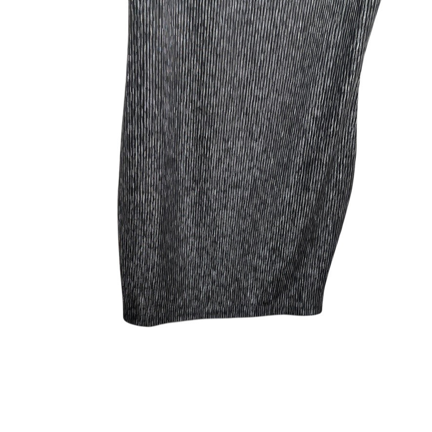 Iris Dress Women’s Medium Metallic Shift Short Sleeve Ruffle Crew Neck Solid NWT