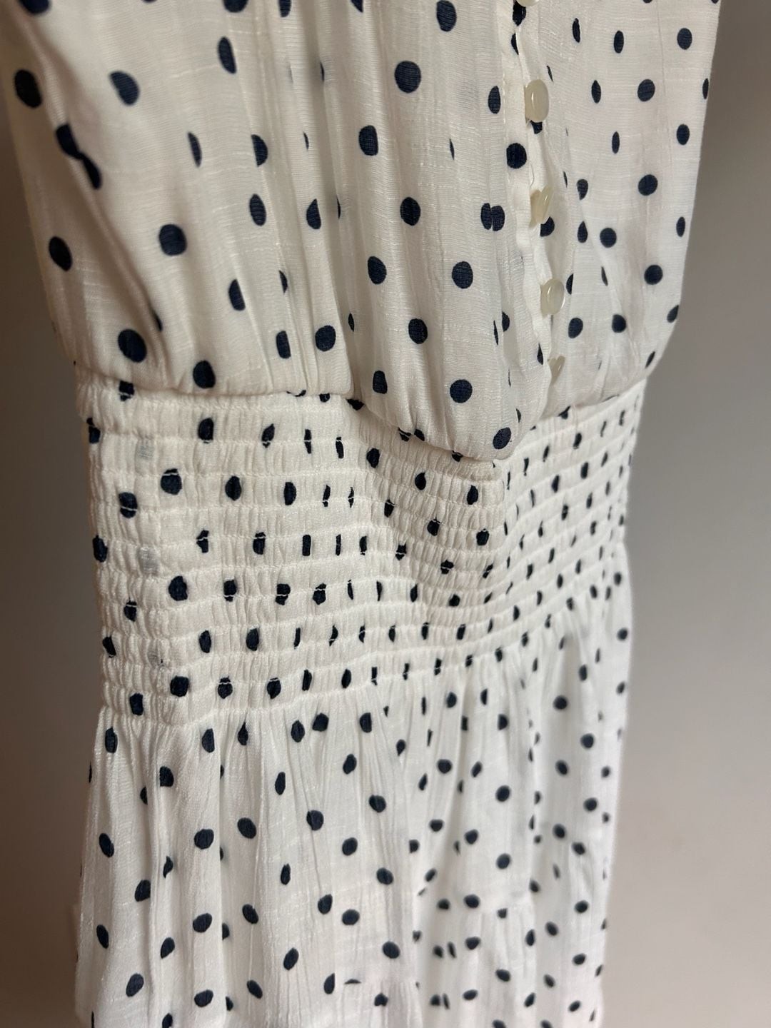J Gee Polka Dot Sleeveless Tiered Button-Front Midi Dress