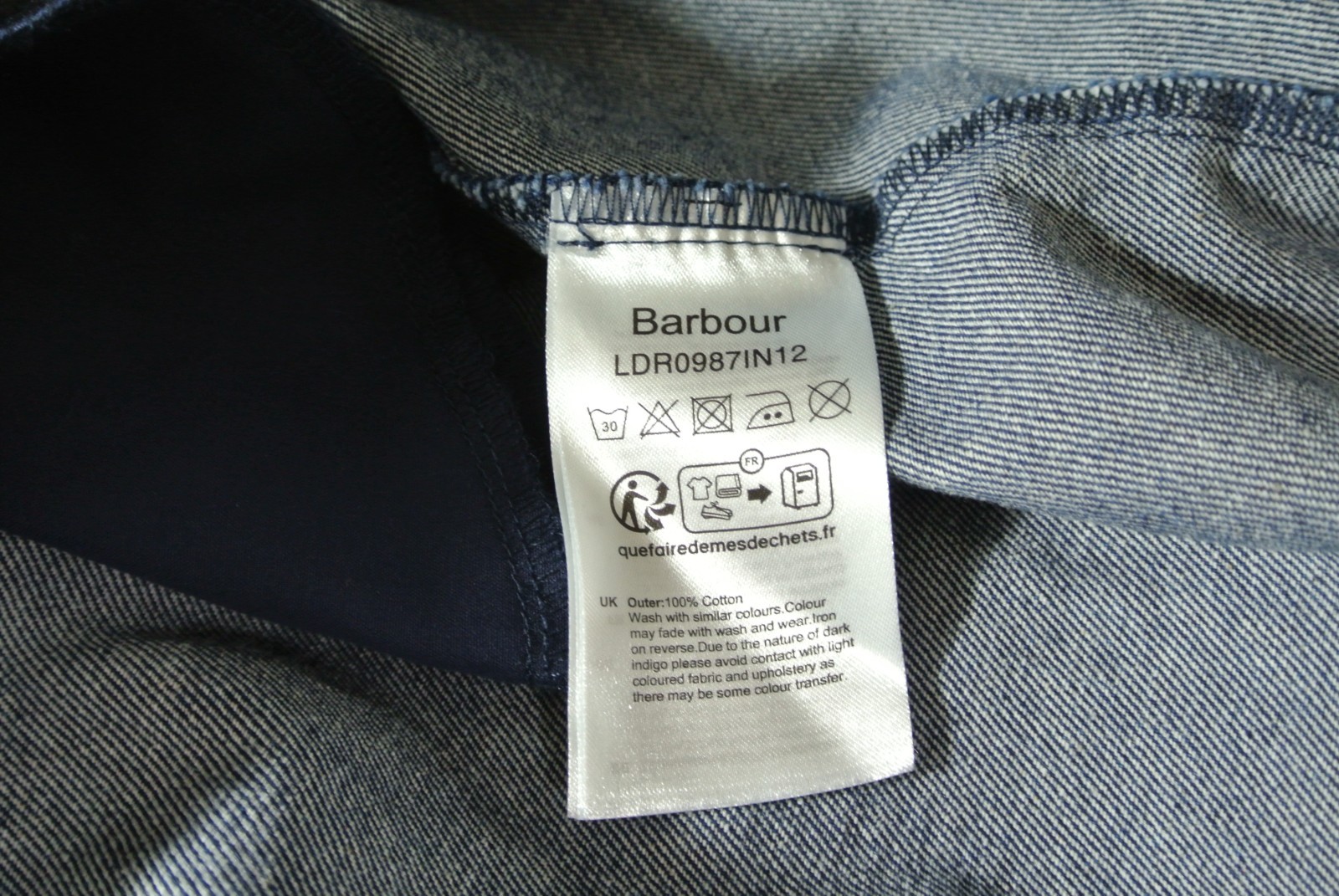 NEW, Barbour Women’s Maia Pointed-Collar Mini Denim Dress in Blue Sz 4 #MD2139