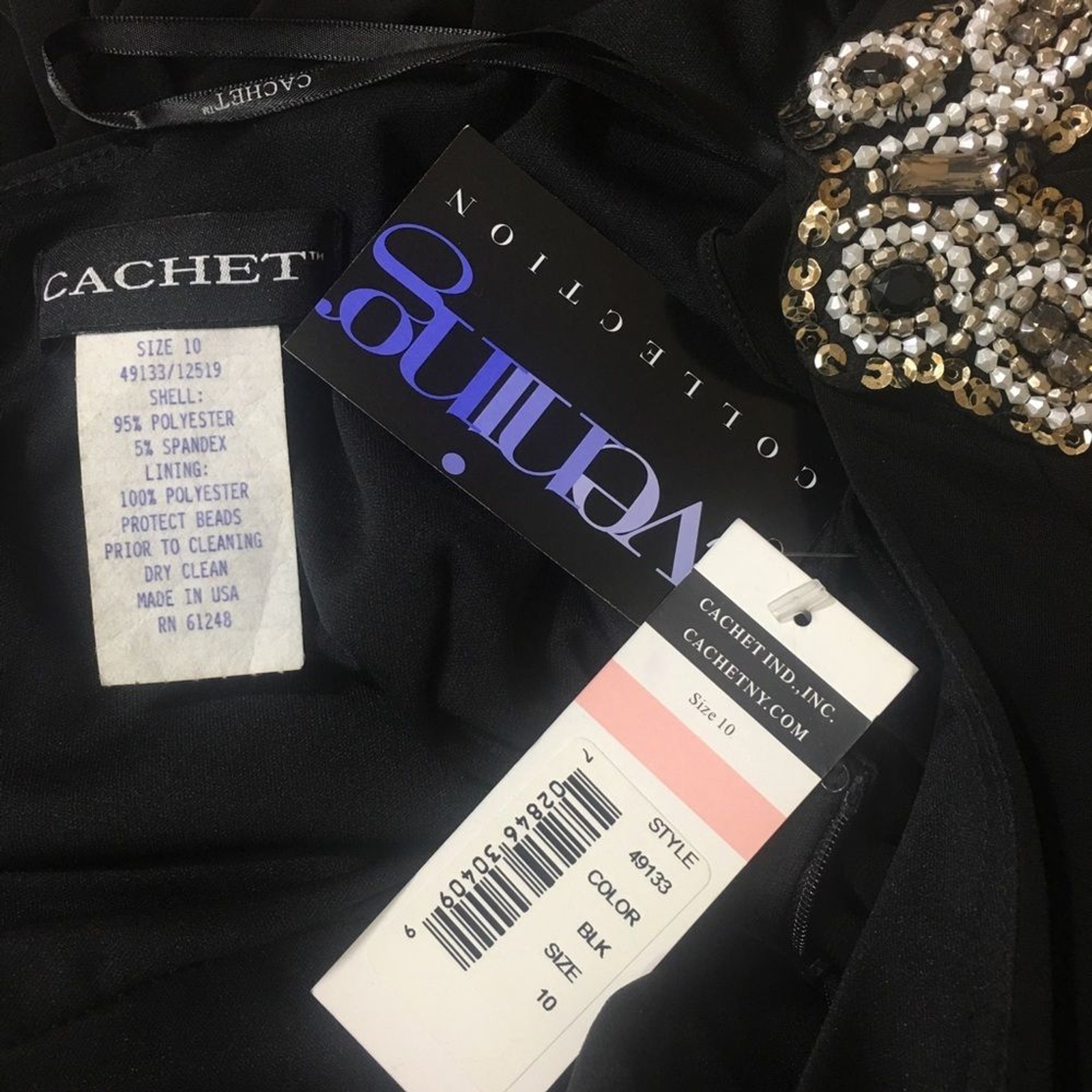 Cachet One Shoulder Floor Length Formal Gown Dress Black Size 10 Gala Cocktail