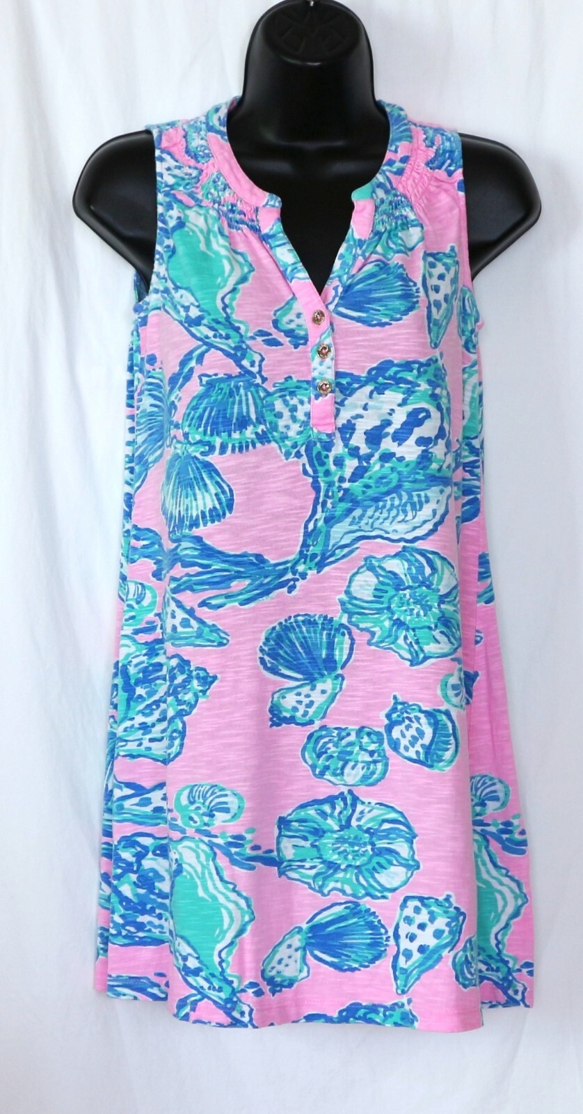 LILLY PULITZER Slvlss Essie Mini Drs or Tunic 32 In Chest 30 In Long Sz XXS EXC