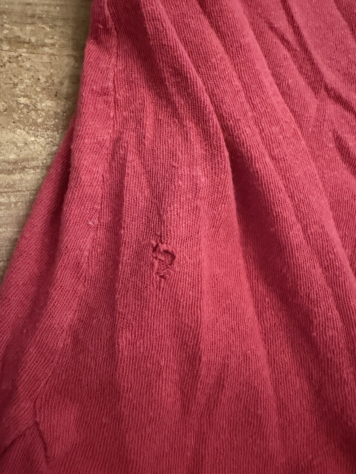 SUPER RARE Magnolia Pearl Red Long John Henley Tunic Dress Pre Loved