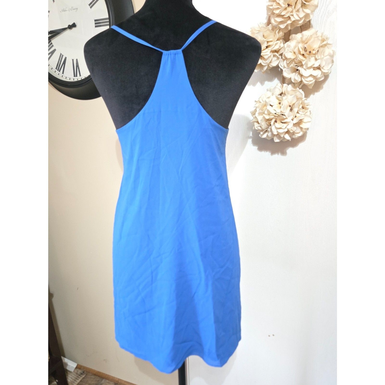 Alice + Olivia – Blue Racerback Mini Shift Dress – XS
